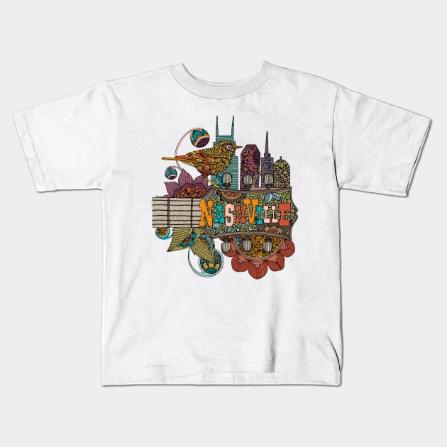 Nashville - Music City Kids T-Shirt by Valentina Harper